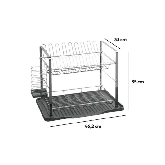 Egouttoir 2 niveaux Actual Gris 5