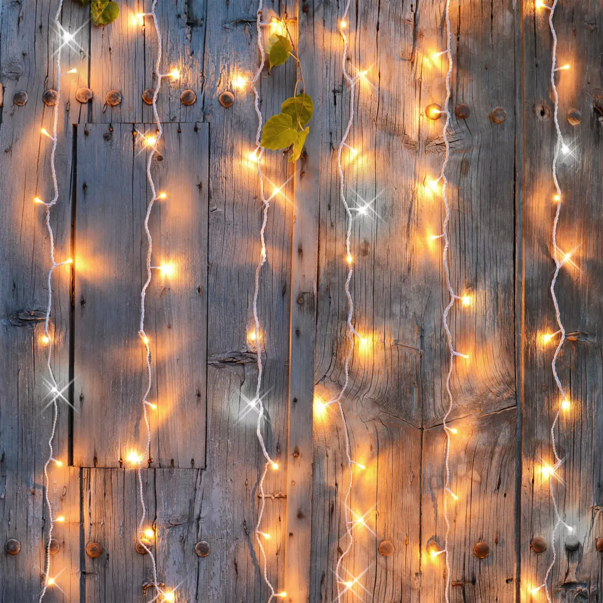 Lichtervorhang koppelbar H2 m Flashing light Warmweiß & Kaltweiß 96 LEDs 1