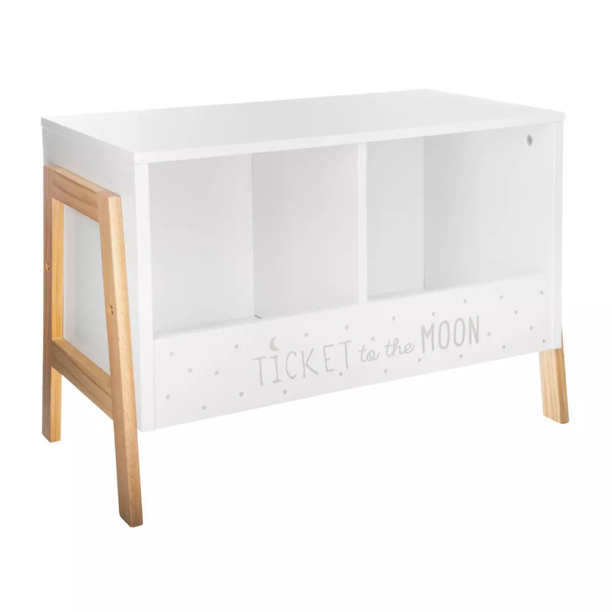 Rangement enfant casier double Ecriture Blanc 3