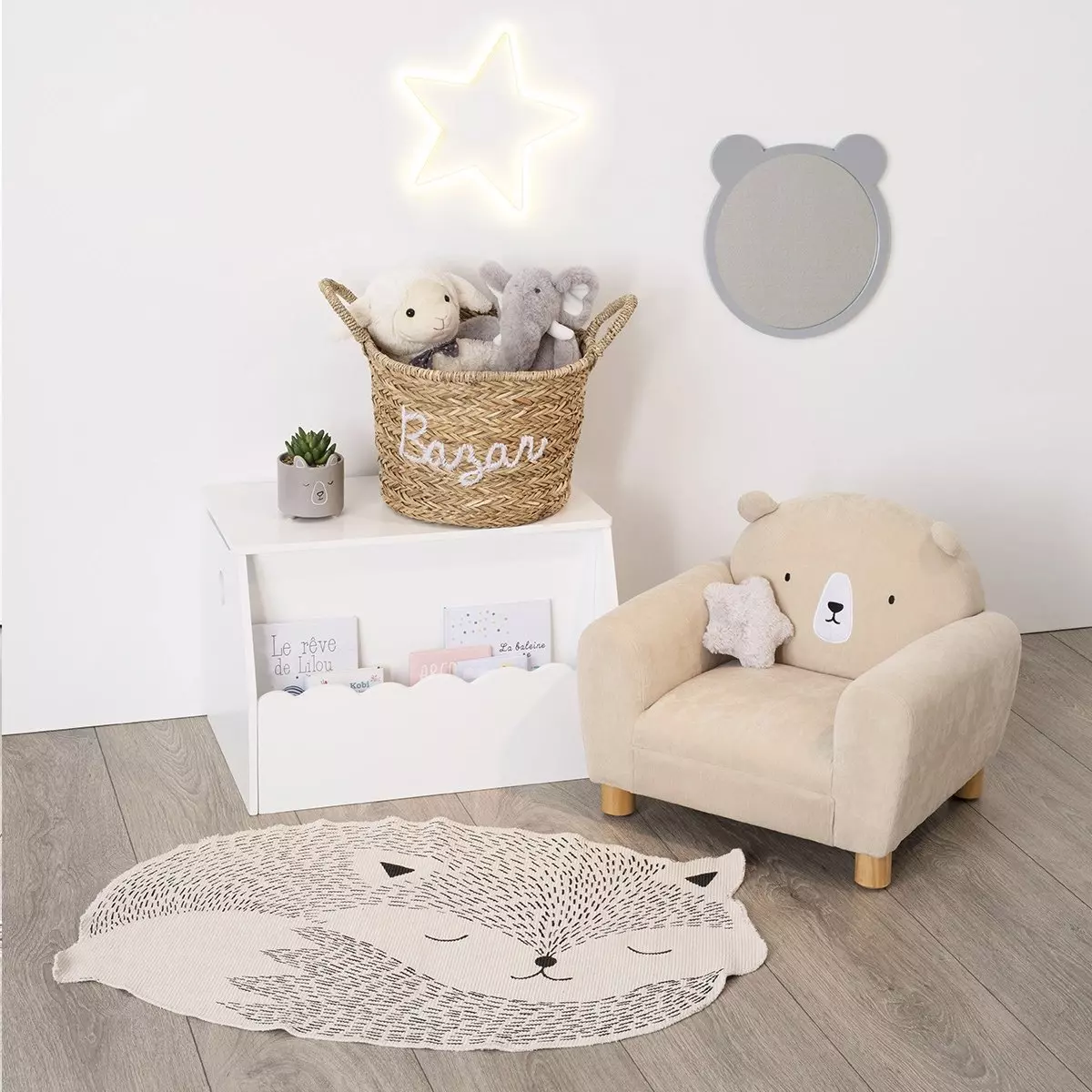 Coffre enfant Evan Blanc 2