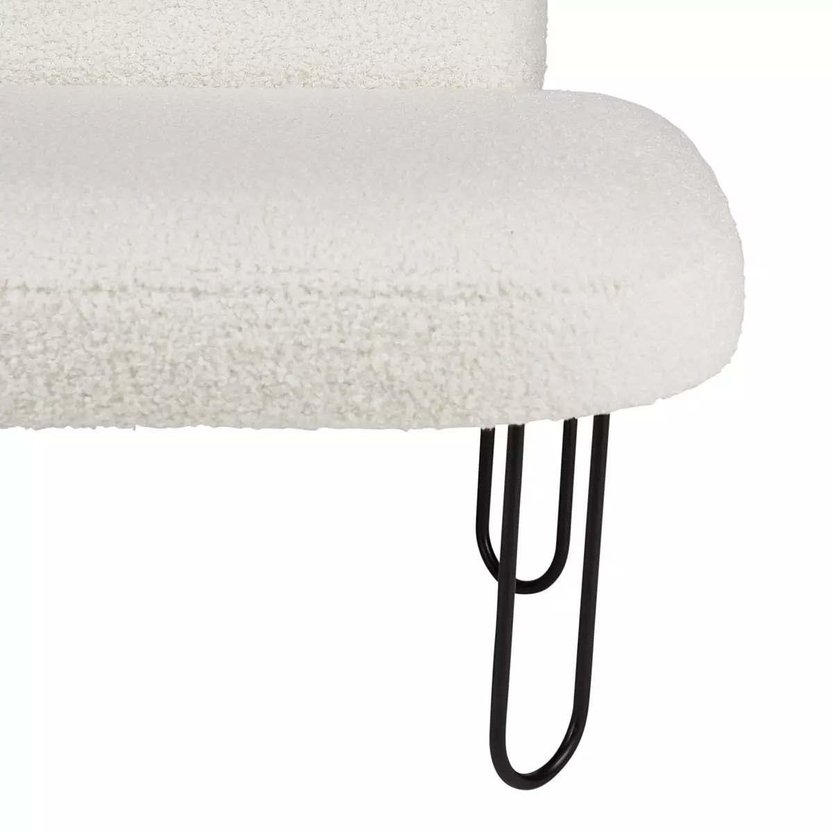 Fauteuil enfant velours Augustin Blanc 3