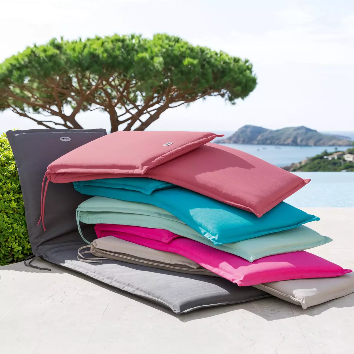 Ligbedkussen met afneembare hoes (lengte 190 cm) Korai  - Leigrijs 2