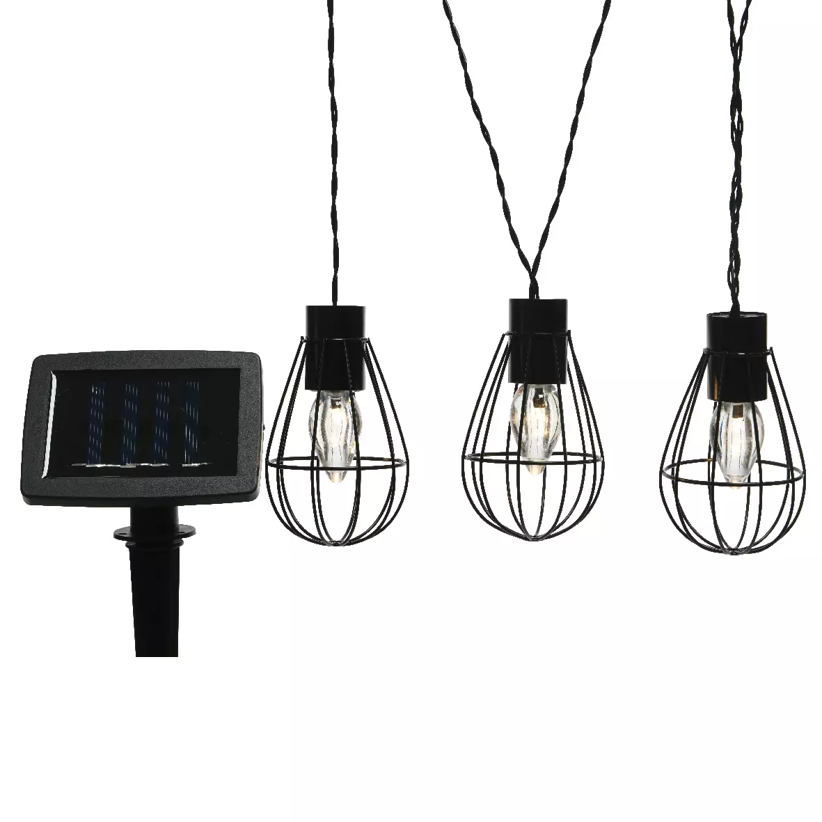 Guirlande lumineuse solaire Cage 3,5 m - Blanc chaud 8 LED 2