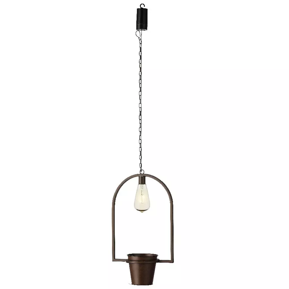 Übertopf mit LED Melya Braun 2