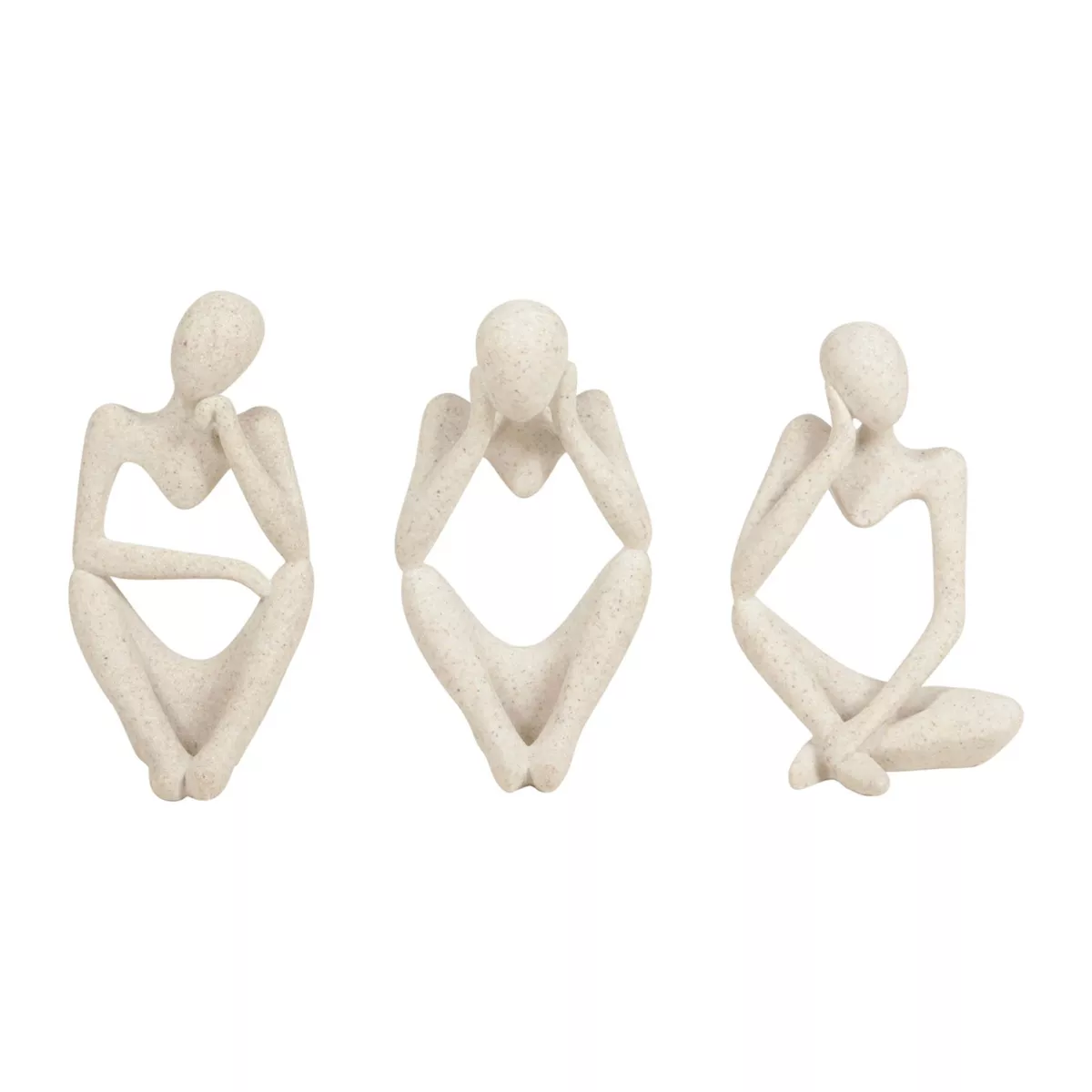 3er Set Statuen Dolo Weiß 1