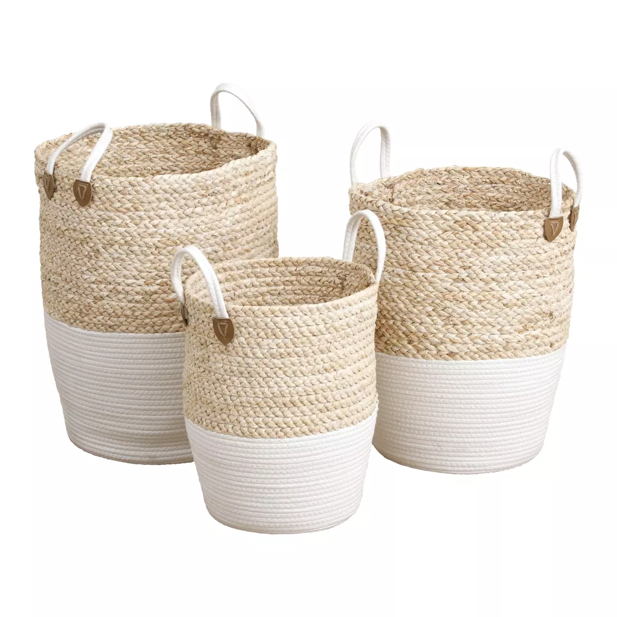 3er Set Wäschekörbe Cocon Weiß 1