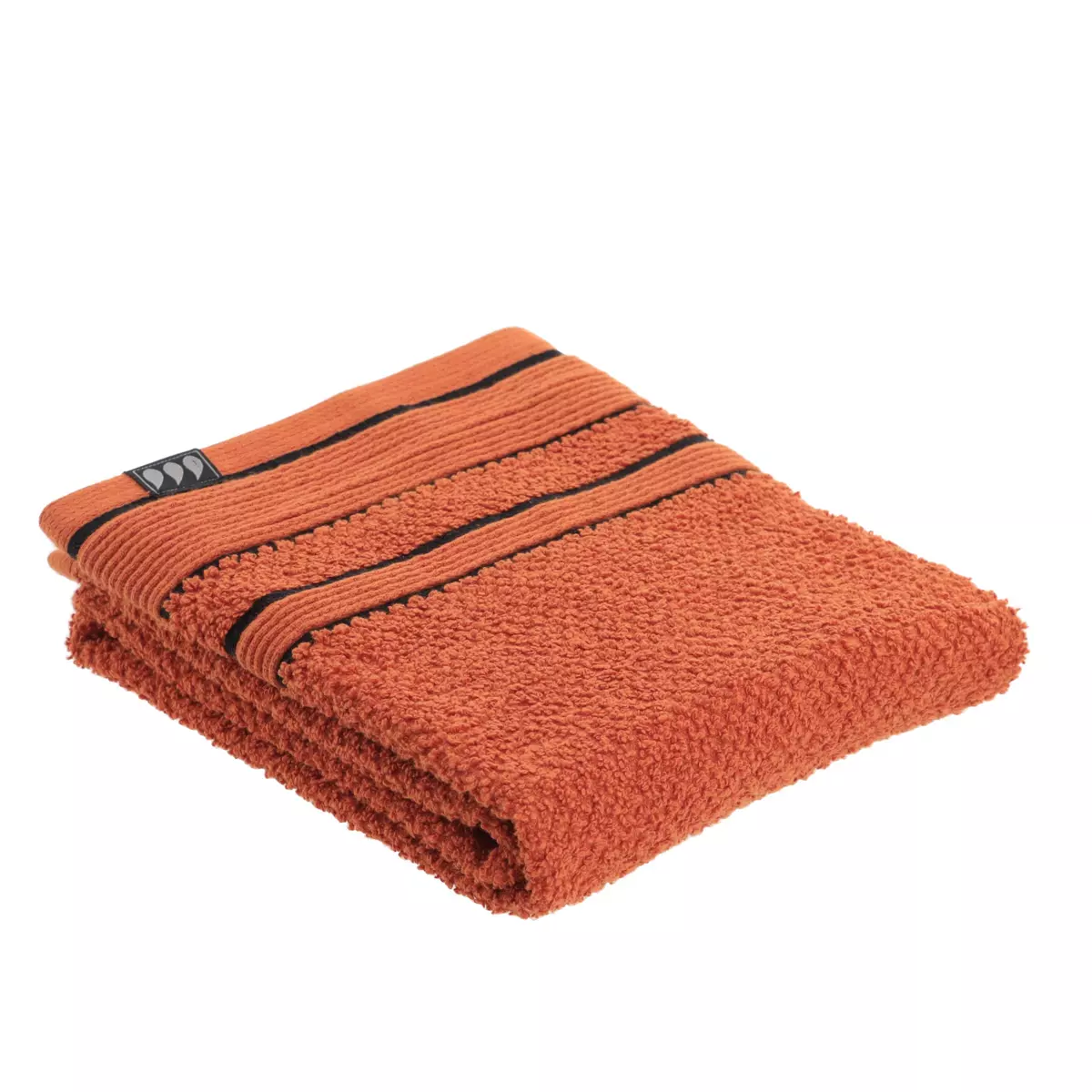 Handtuch (50 x 90 cm) Black Line Terrakotta / Schwarz 1