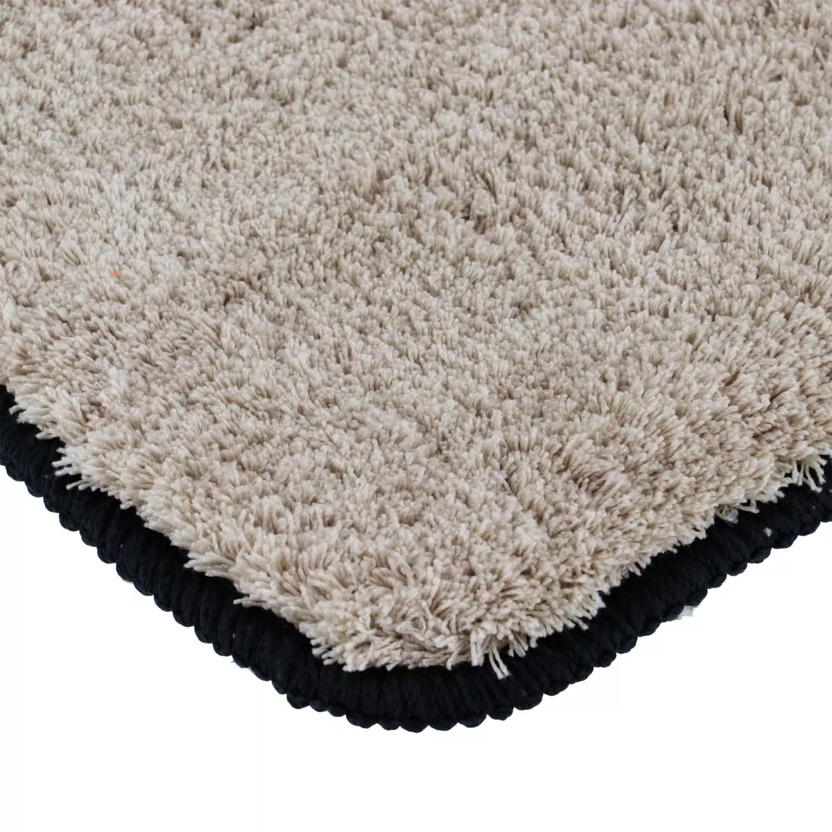 Tapis de bain antidérapant (75 cm) Black Line Gris ficelle / noir 2