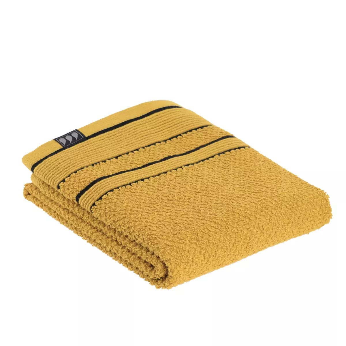 Serviette de bain (50 x 90 cm) Black Line Jaune ocre / noir 1