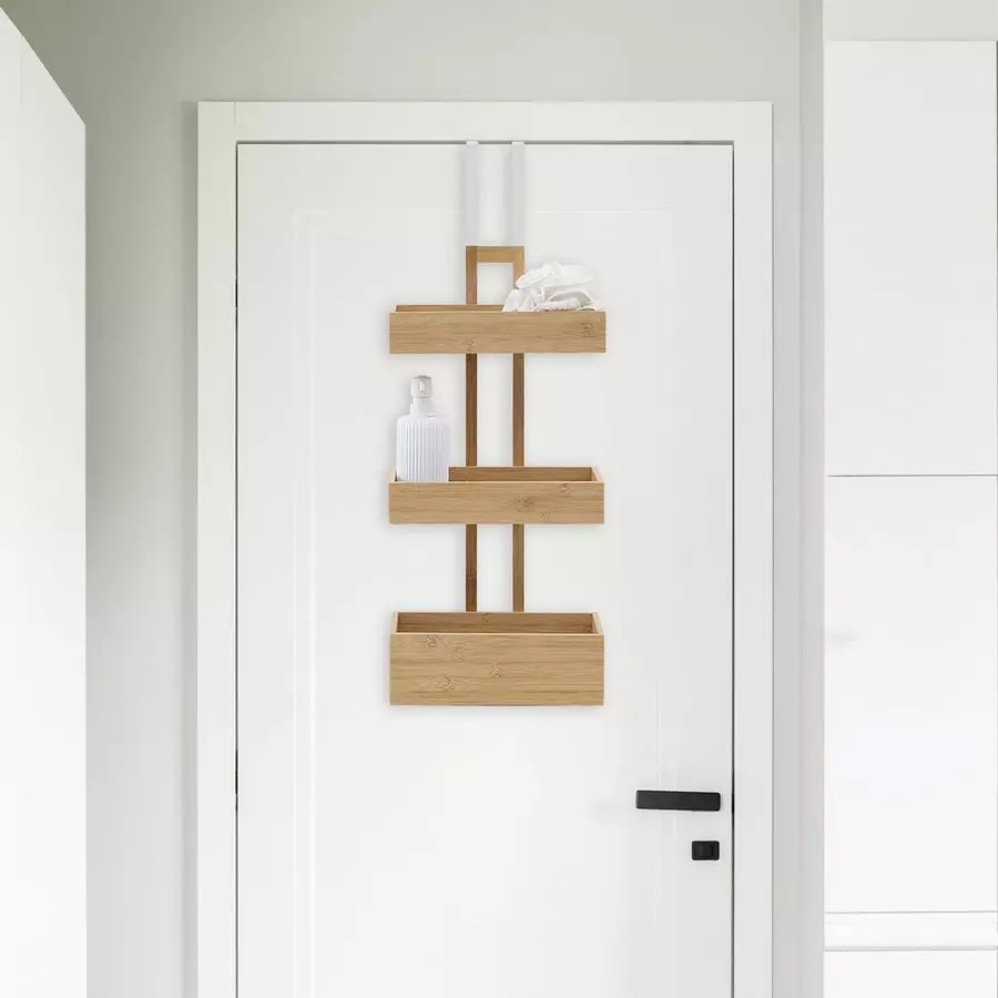 Türregal 3 Ablagen Bambou Naturfarben 2