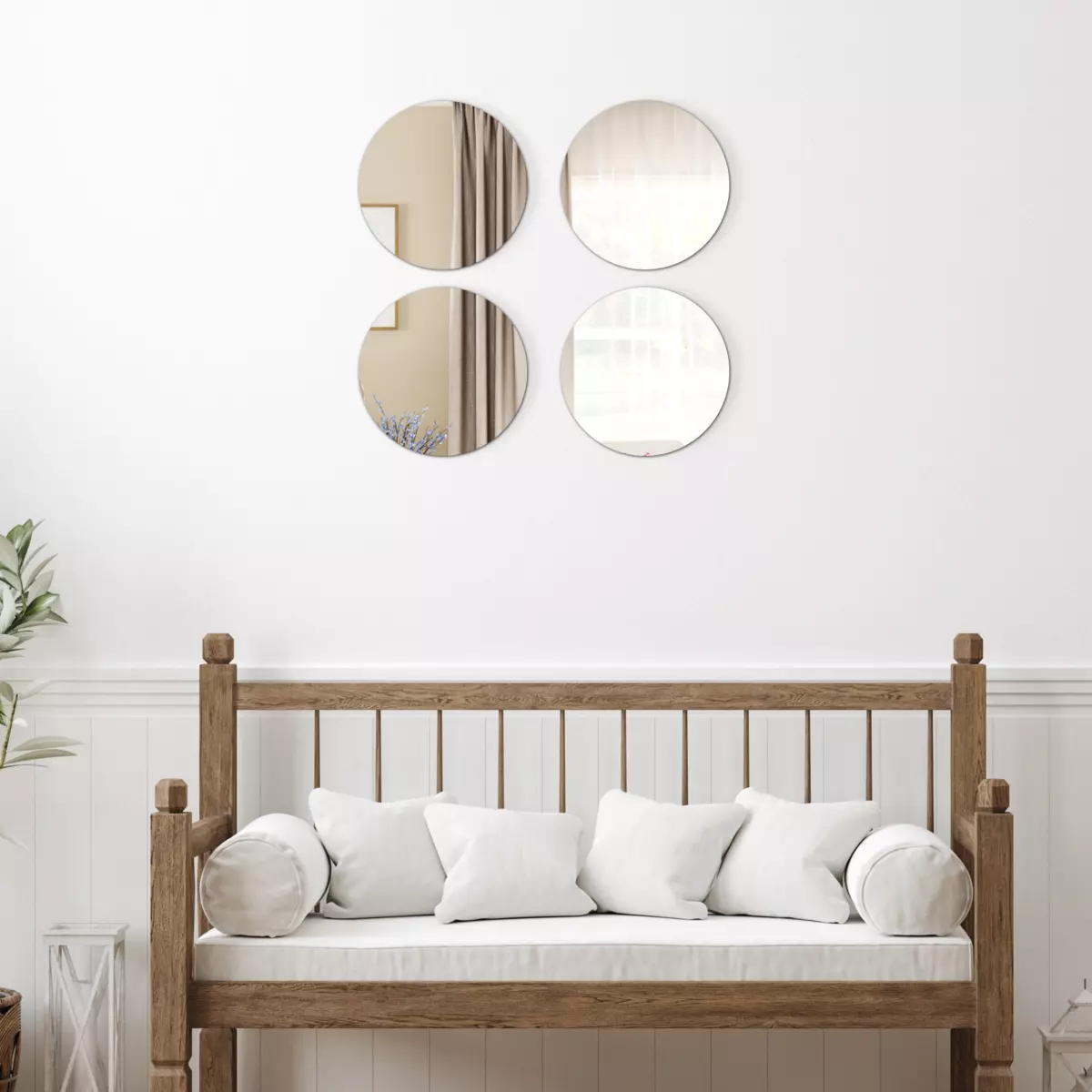 Se di 4 specchi Rotondi (D30cm)