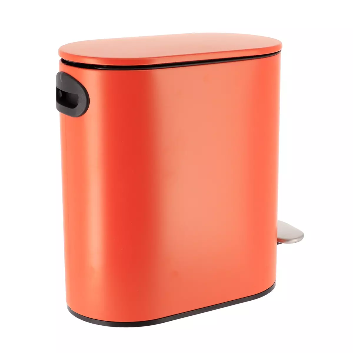 Pattumiera a pedale con freno di caduta Black Line Terra di siena 5