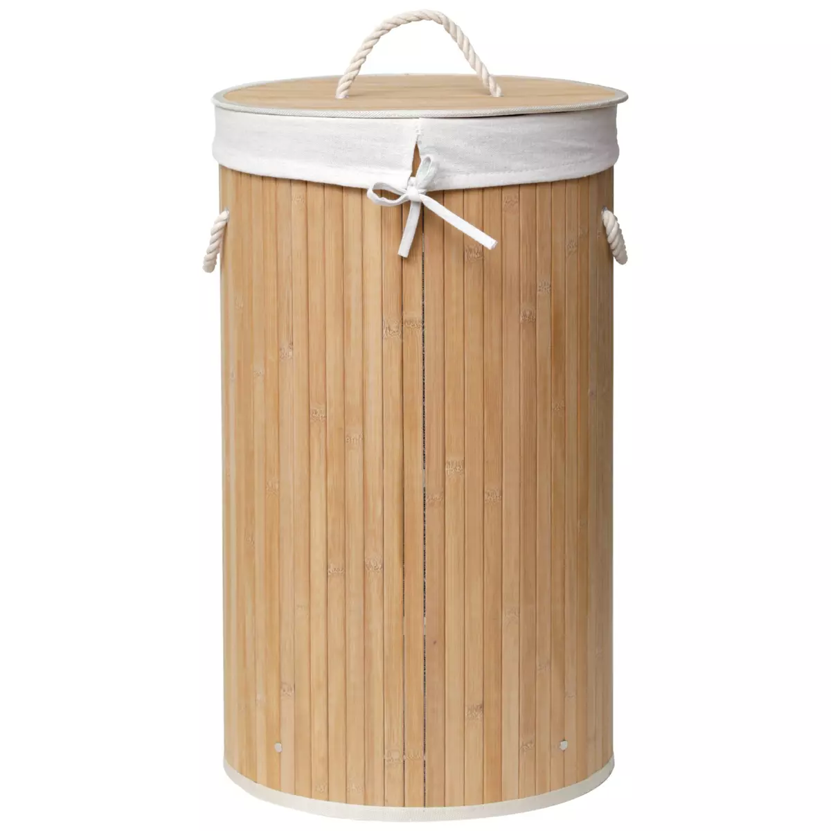 Cesta de la ropa redonda Anako Beige 1