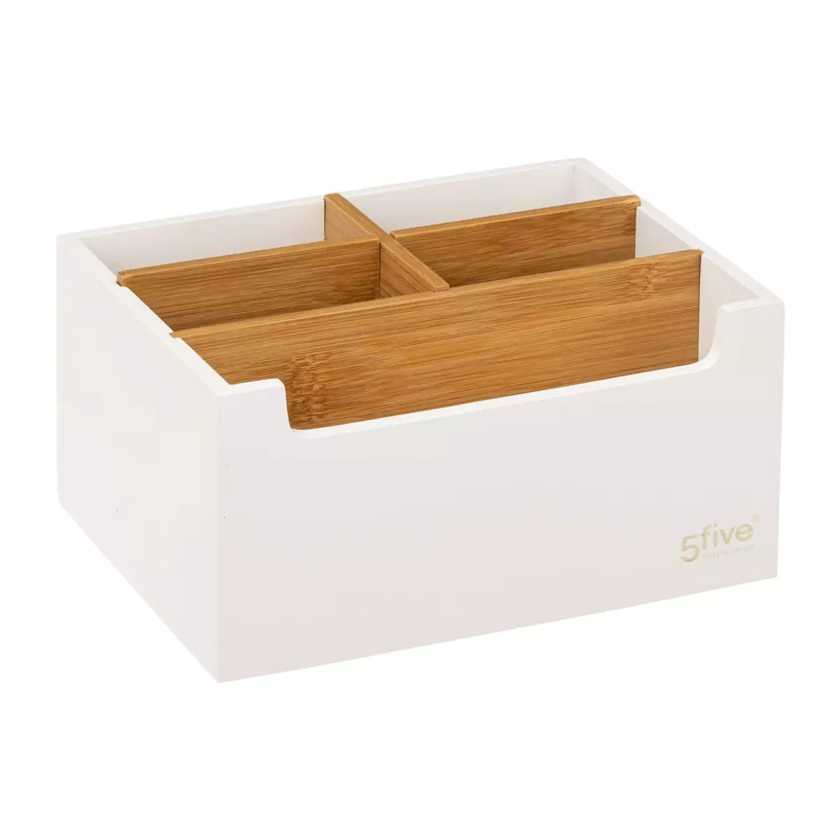 Portaoggetti 5 scomparti Natureo Bianco 1