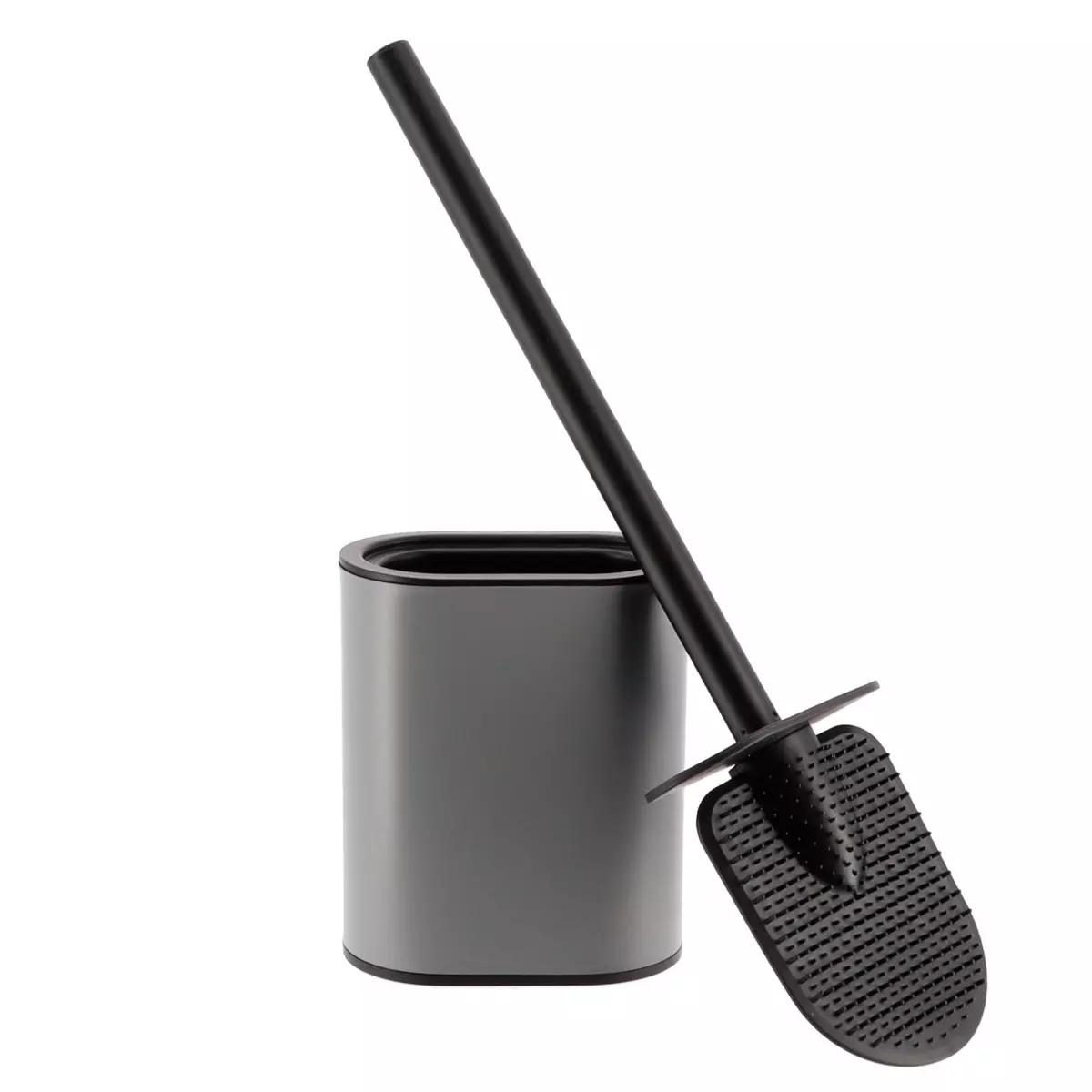 Scopino WC testa piatta Black Line Grigio/Nero 3