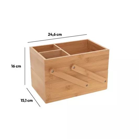 Organizer 2 Ebenen aus Bambus Naturfarben 4