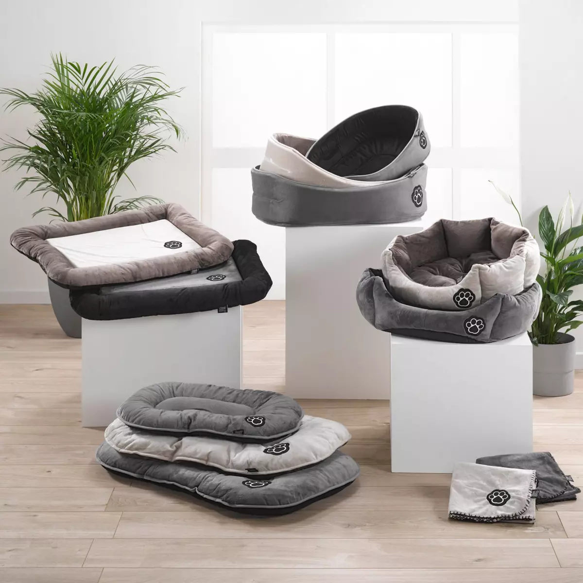 Matelas pour chat et chien Patchy L90 cm Gris/Noir 2