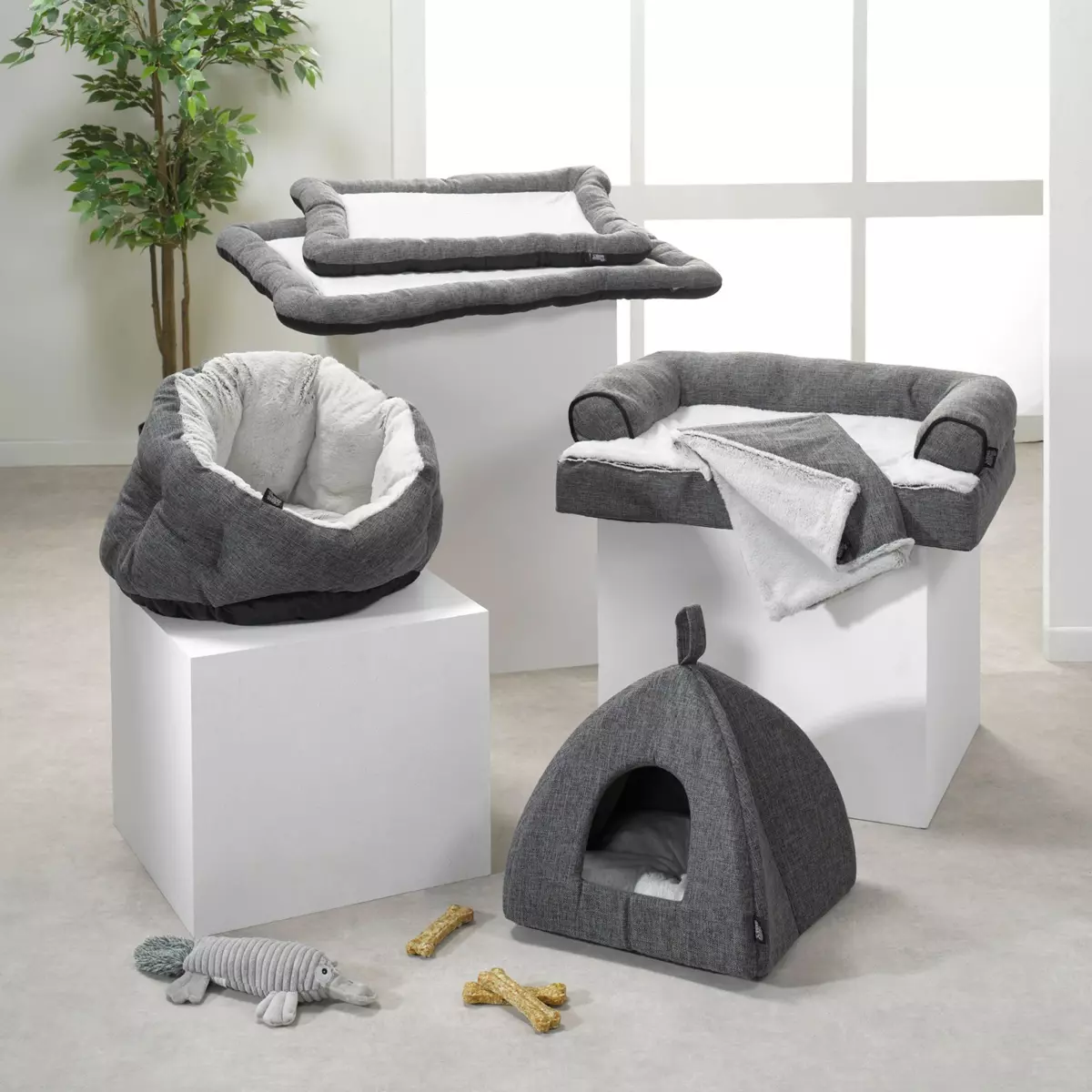 Matelas pour chat et chien Cocoon L90 cm Anthracite 2