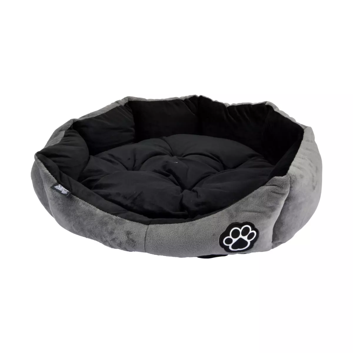 Mand rond (hond & kat) Patchy D50 cm Grijs/Zwart 1