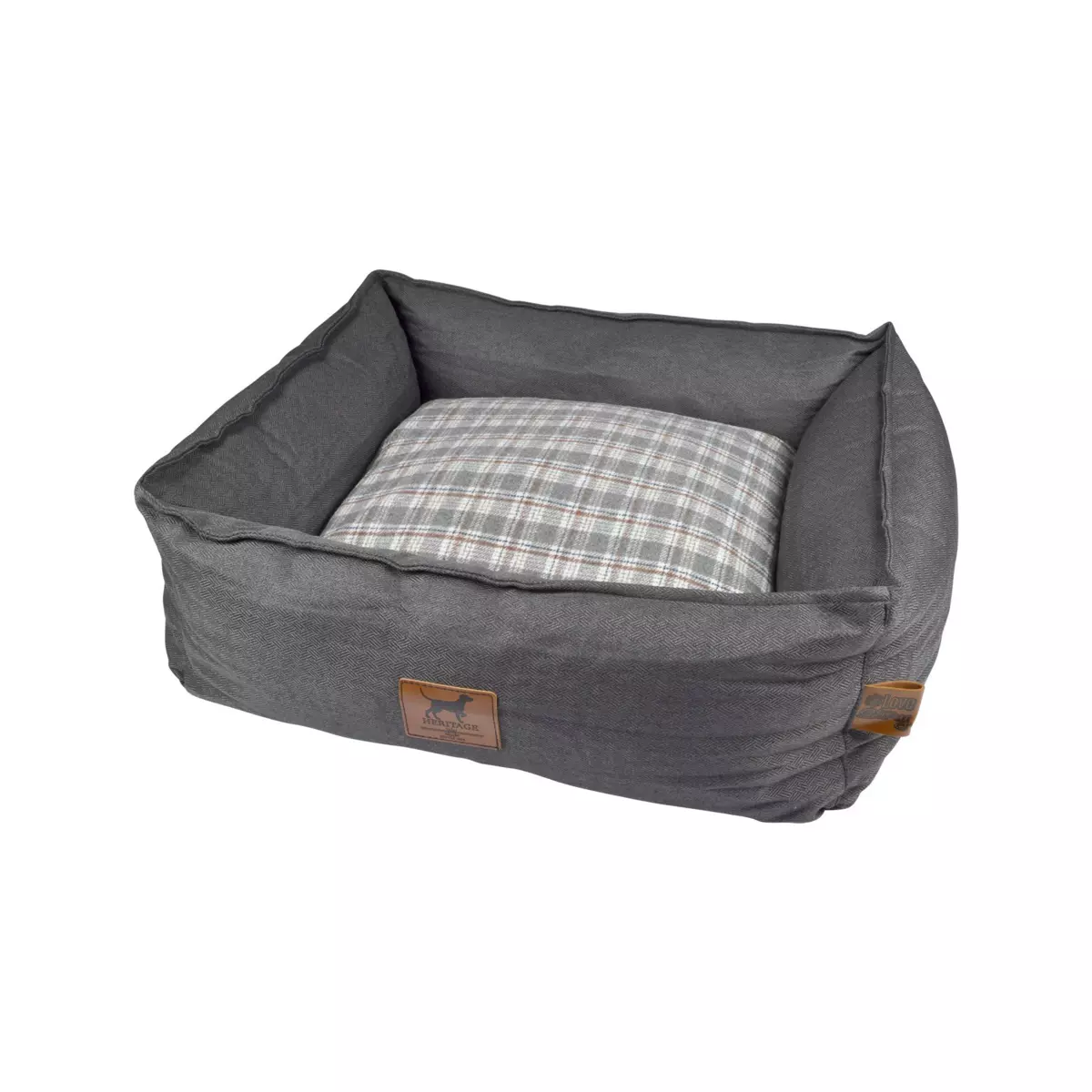 Panier rectangle pour chat et chien Héritage L55 cm Gris 1