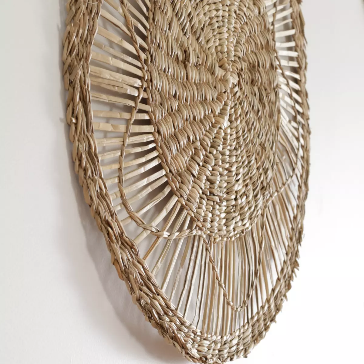 Lote de 3 decoraciones de pared en caña Seagrass Beige 4