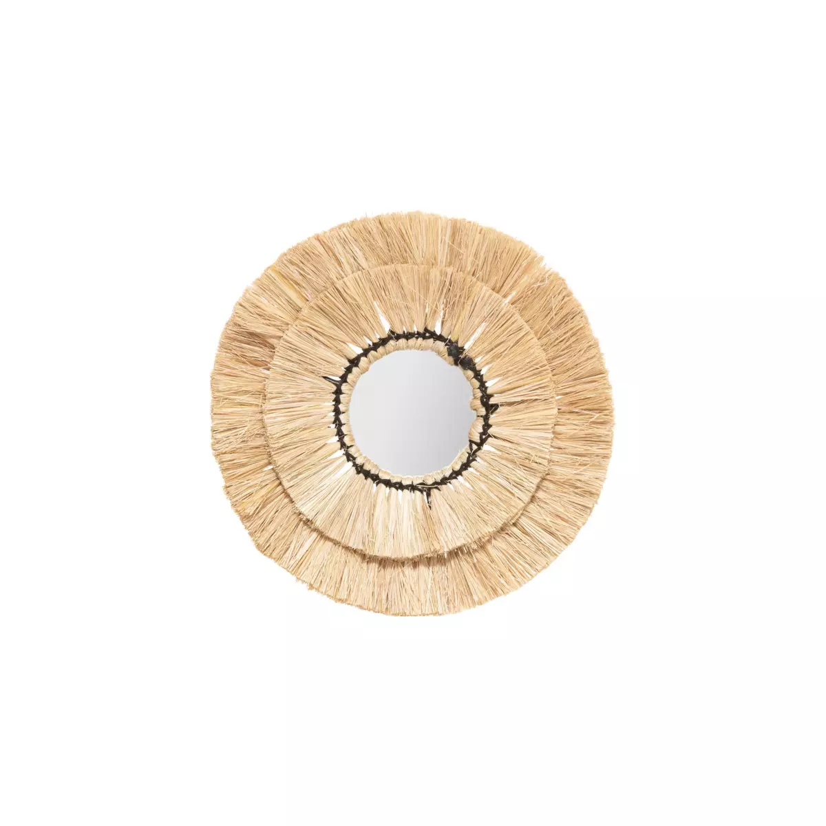 Lote de 3 espejos en rafia Alba Beige 5