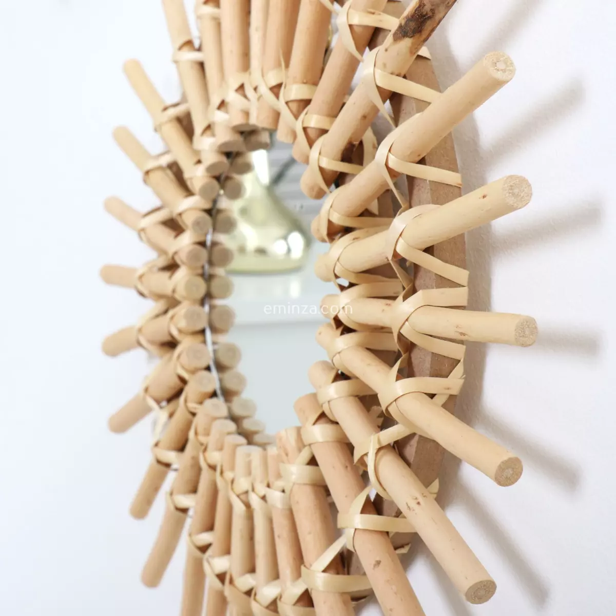 Spiegel Soleil Rattan Naturfarben 3