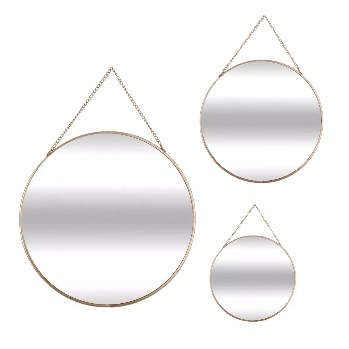Set van 3 spiegels Ovalia Goud 2