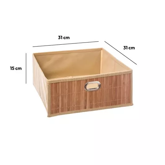 Cesto para ordenar Bamboon Natural Modelo mediano 2