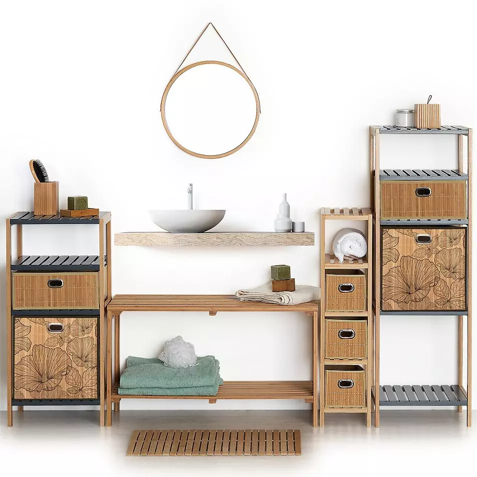 Panier de rangement (31 x 31 cm) Blackflora Bois 2