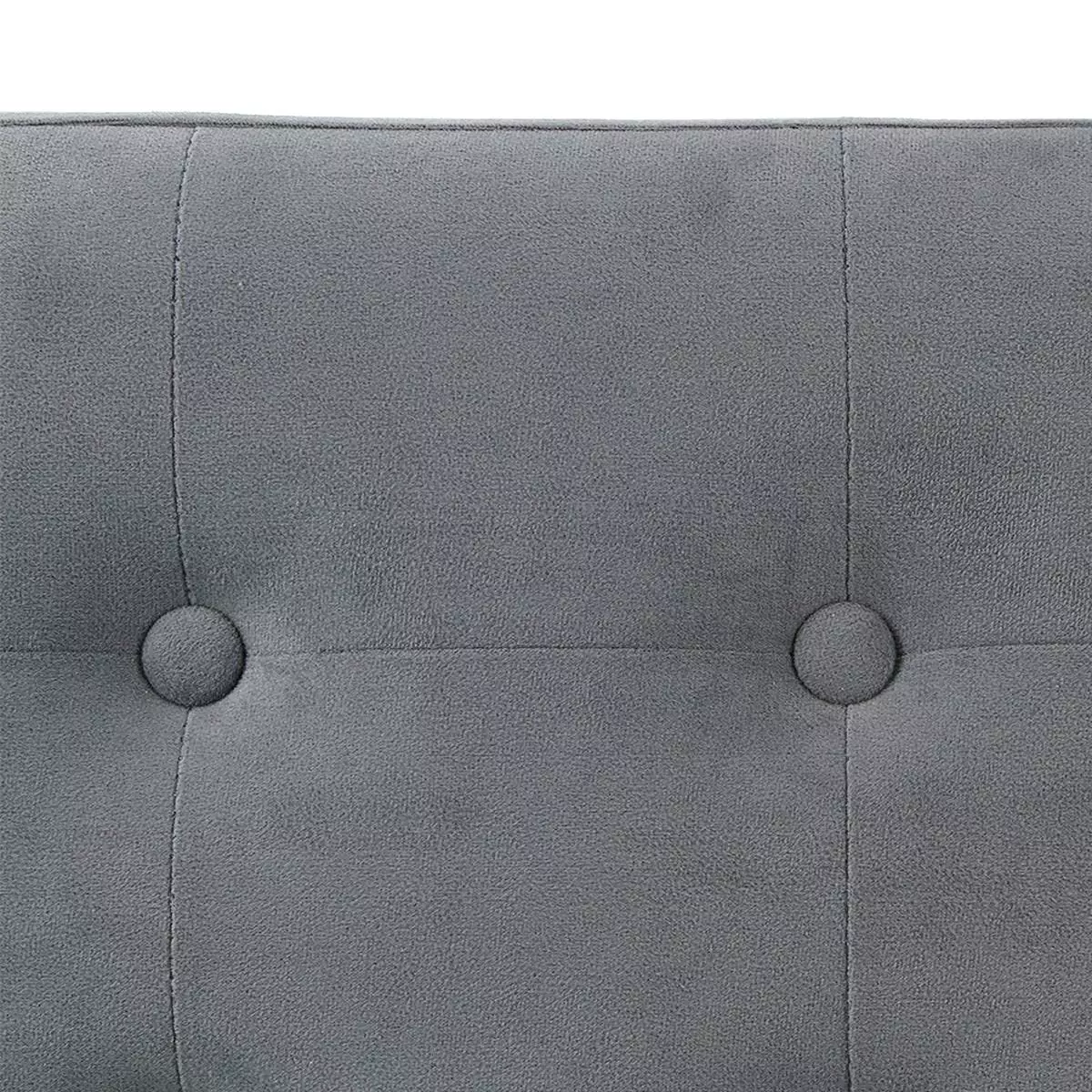 Pouf de rangement double Lysandre Velours Gris 3