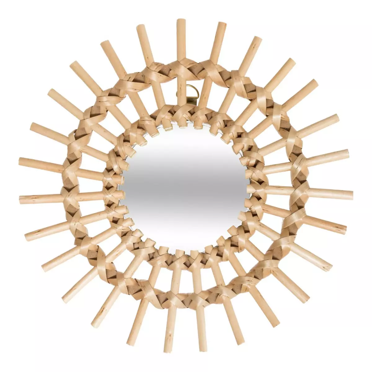 Lote de 3 espejos Sol Ratán Beige 2