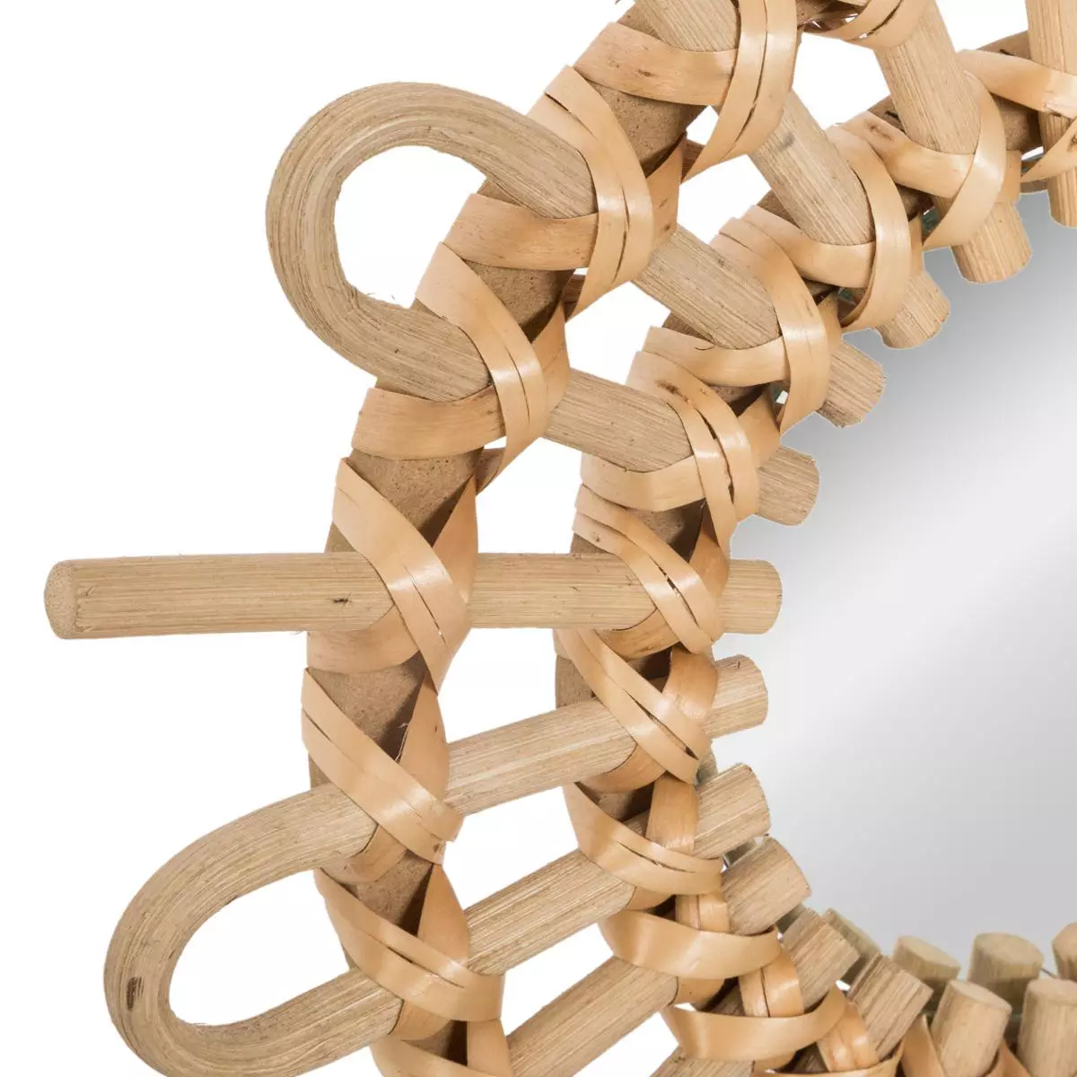 Lot de 3 miroirs Soleil Rotin Beige 6