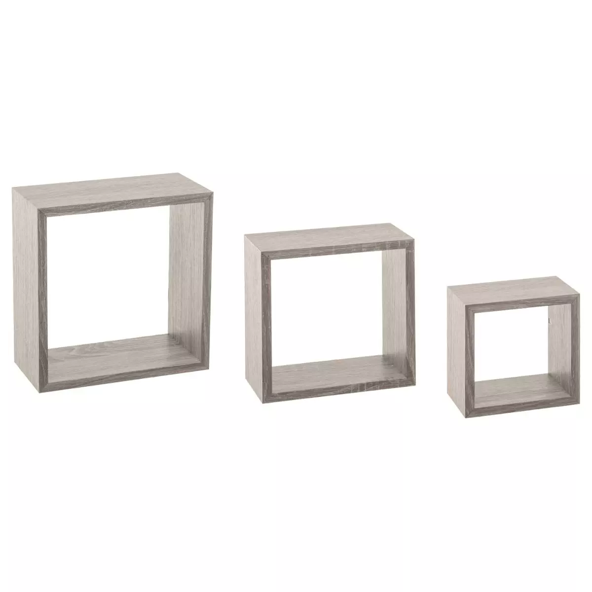 Set di 3 mensole Cube Grigio quercia Modello piccolo 1