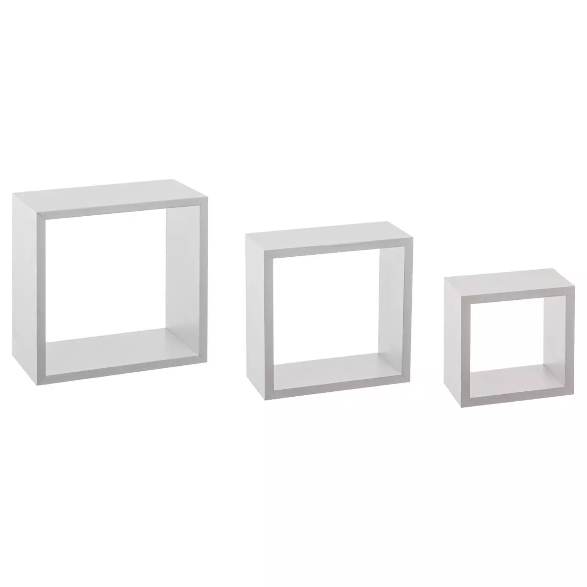 Set di 3 mensole Cube Bianco Modello piccolo 1