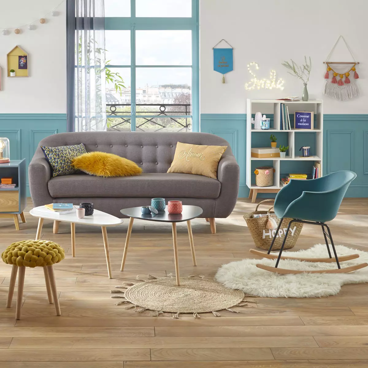 Tavolino Mileo Polygone Bianco 3