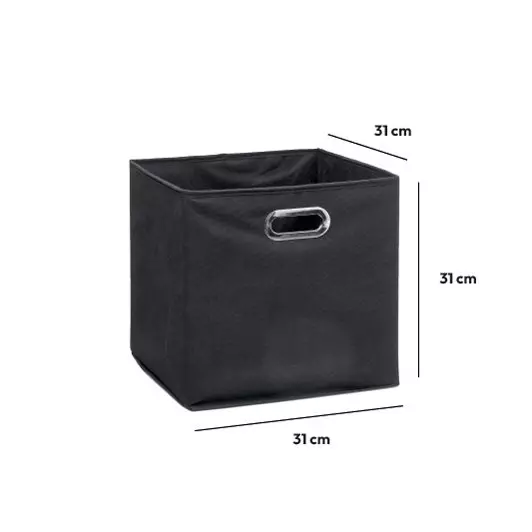 Panier de rangement (31 x 31 cm) Helena Gris anthracite 2