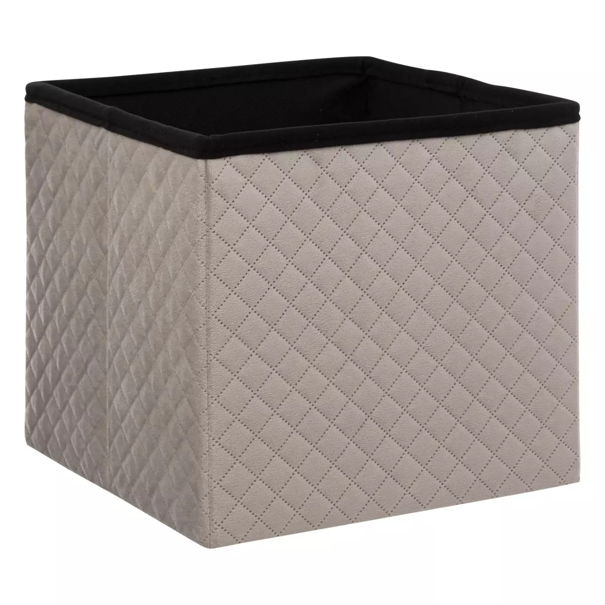 Samt-Falthocker mit Stauraum Jack Taupe 3