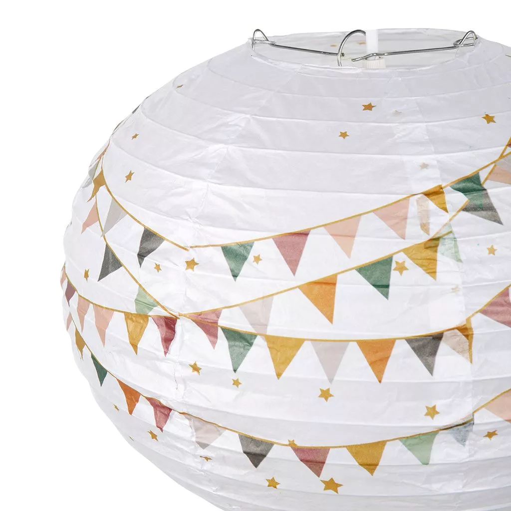 Suspension Montgolfière papier Fanions Multicolore 2