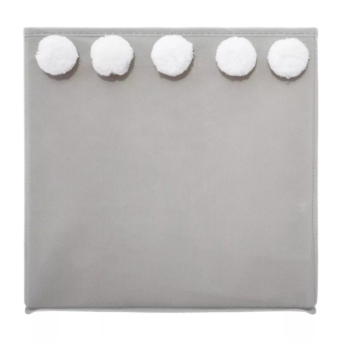 Panier de rangement 5 Pompons Gris 127