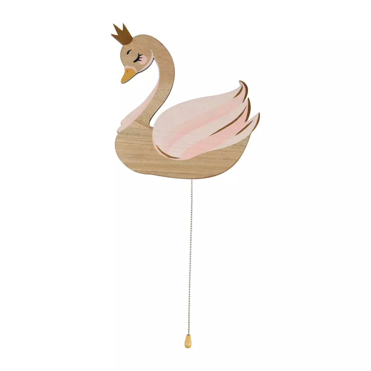 Applique murale bois Cygne Rose