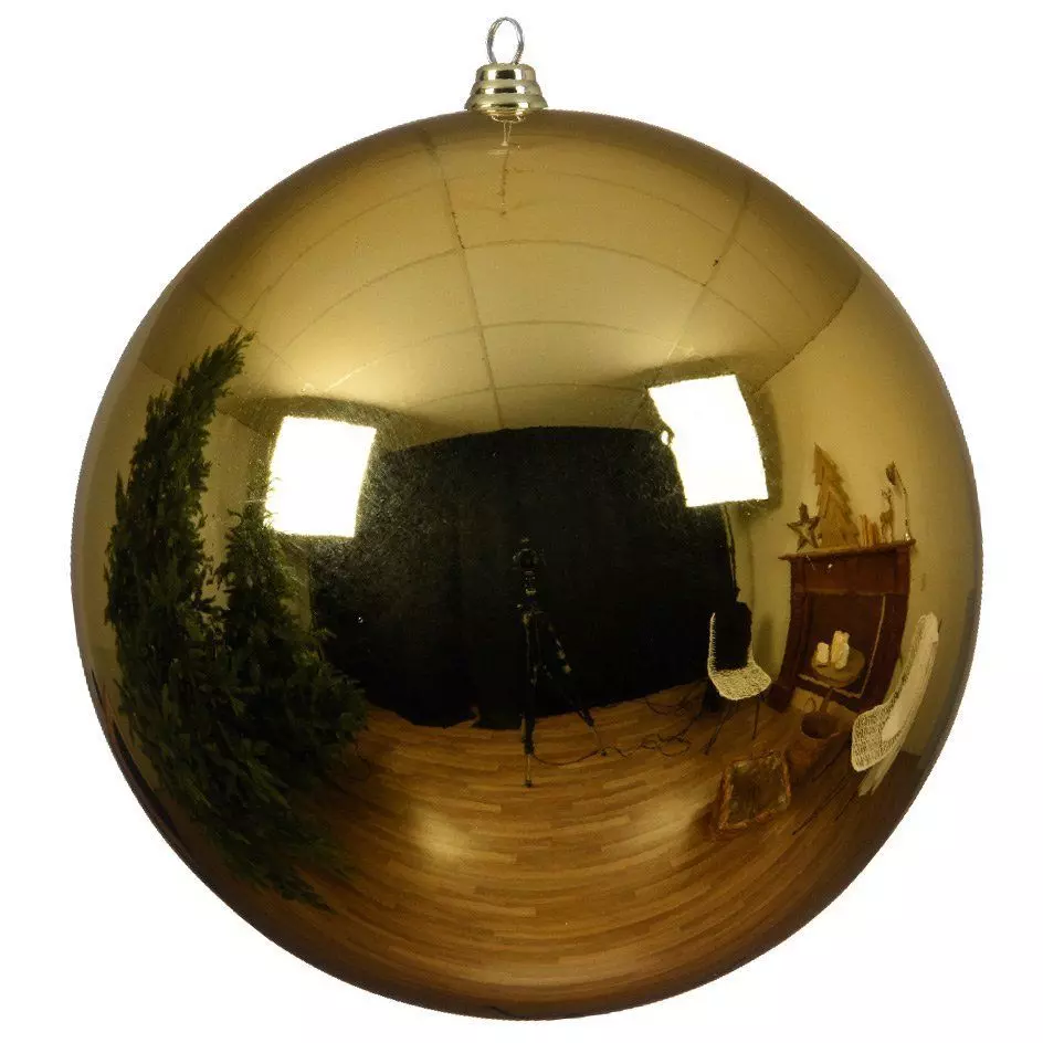 Weihnachtskugel (D140 mm) Alpin Gold 1