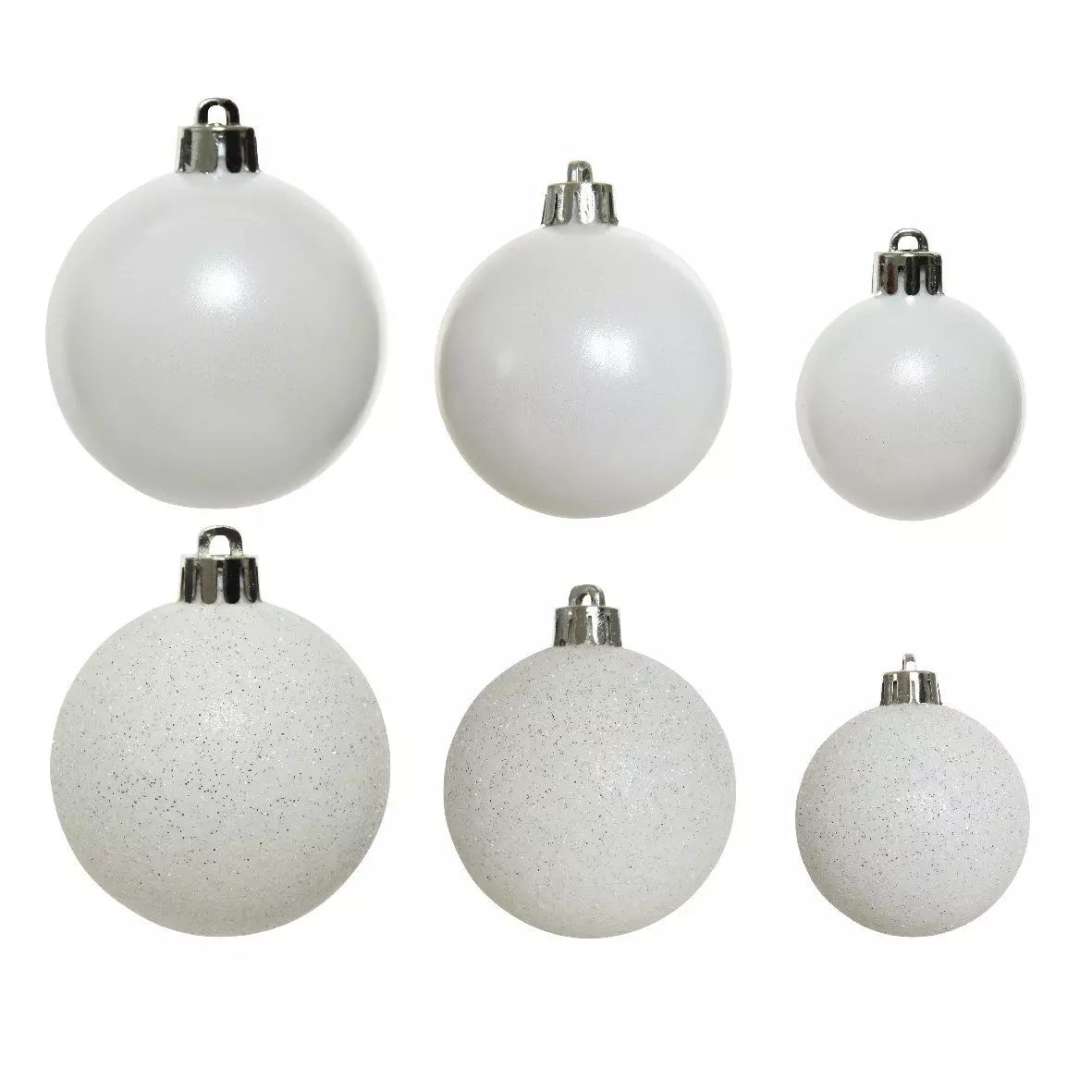 Lot de 30 boules de Noël assorties Alpine Blanc 5