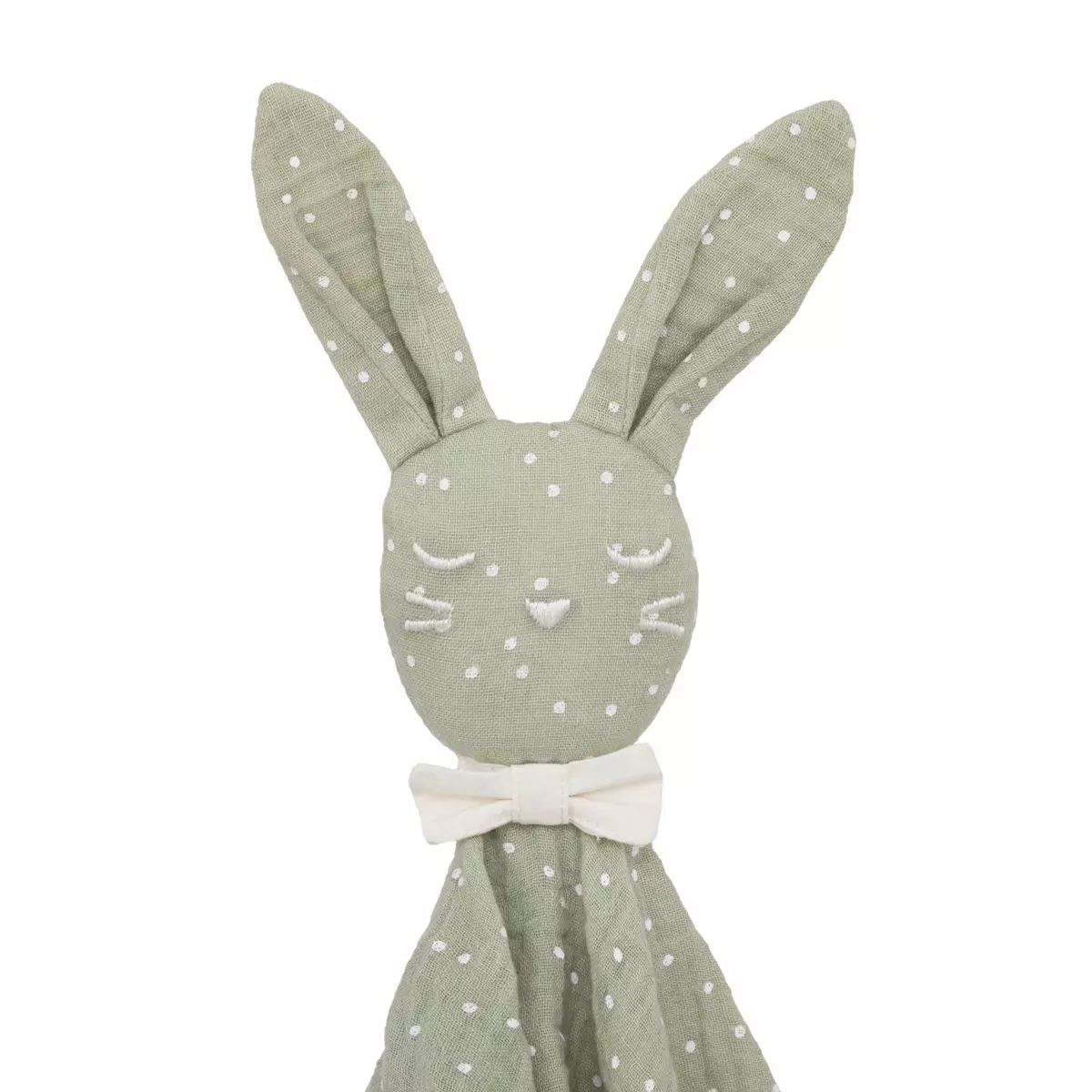 Doudou bébé Lapin Vert 2