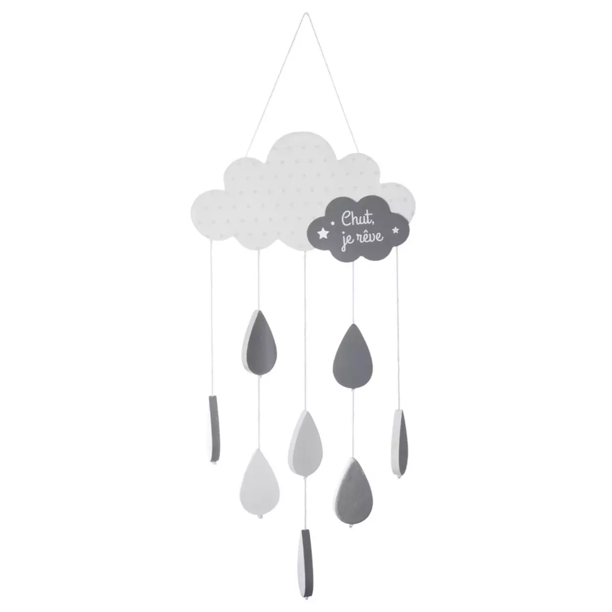 Mobile Wolke Grau 1