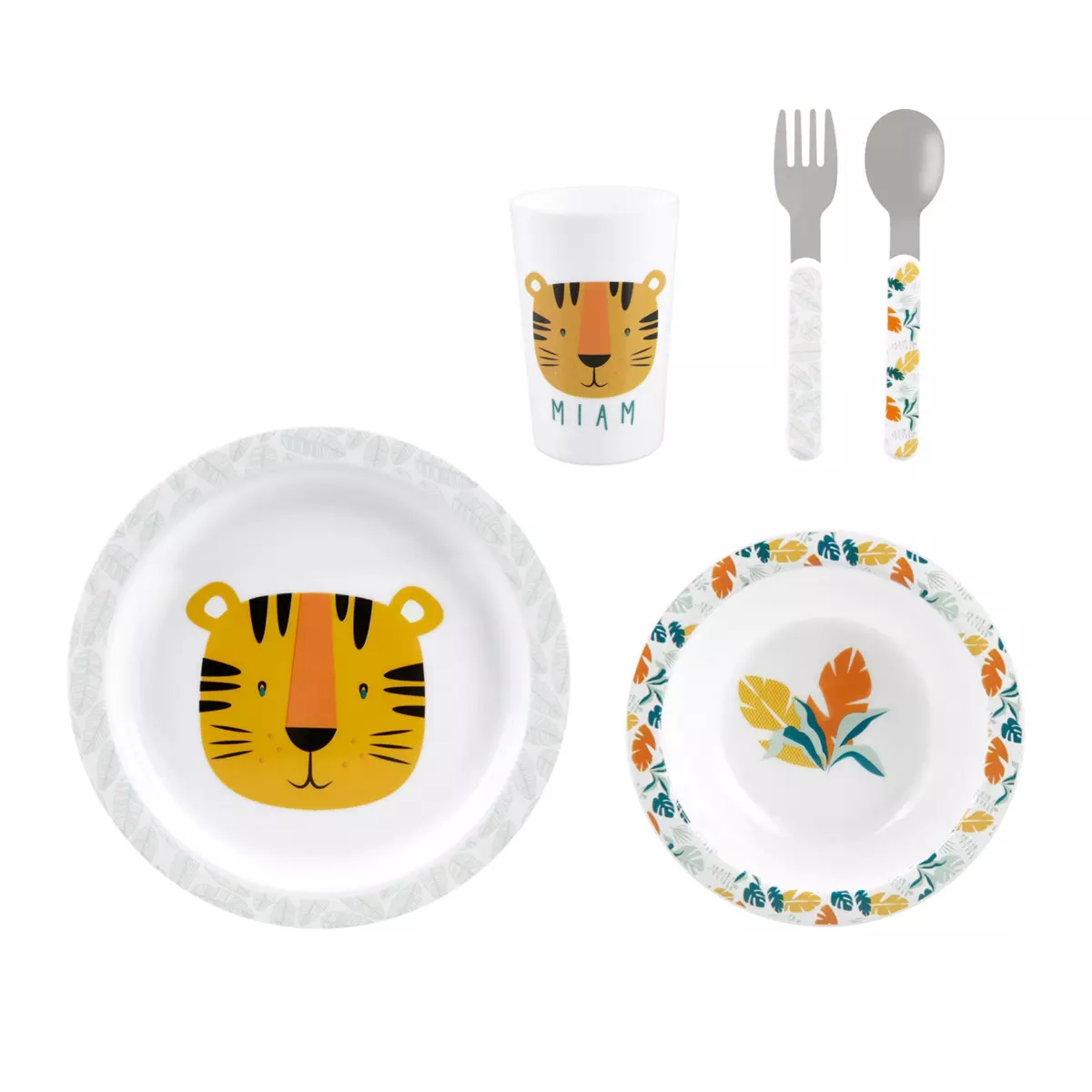 Set pappa 5 pezzi Tigre Giallo 1