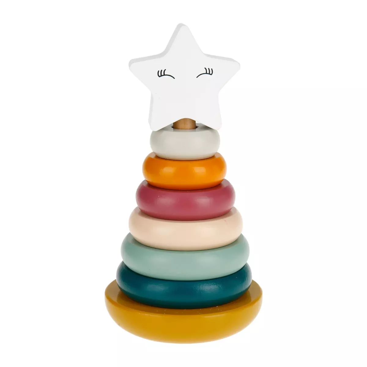Pyramide à empiler bois Stella Multicolore 1