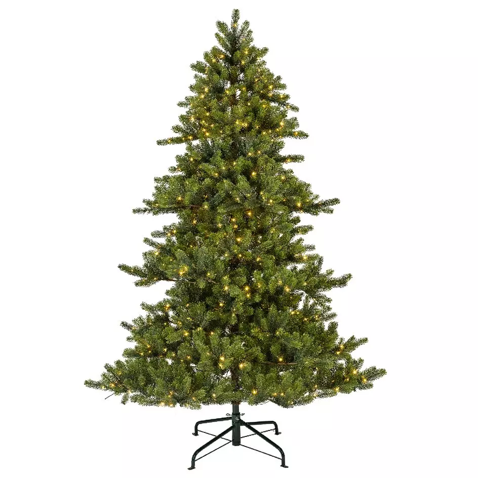 Sapin de Noël artificiel lumineux pour extérieur Yukon H300 cm Vert sapin 1