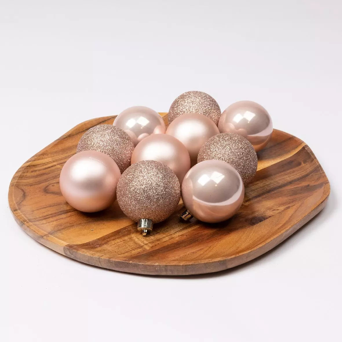Lot de 30 boules de Noël assorties Alpine Rose poudré 3
