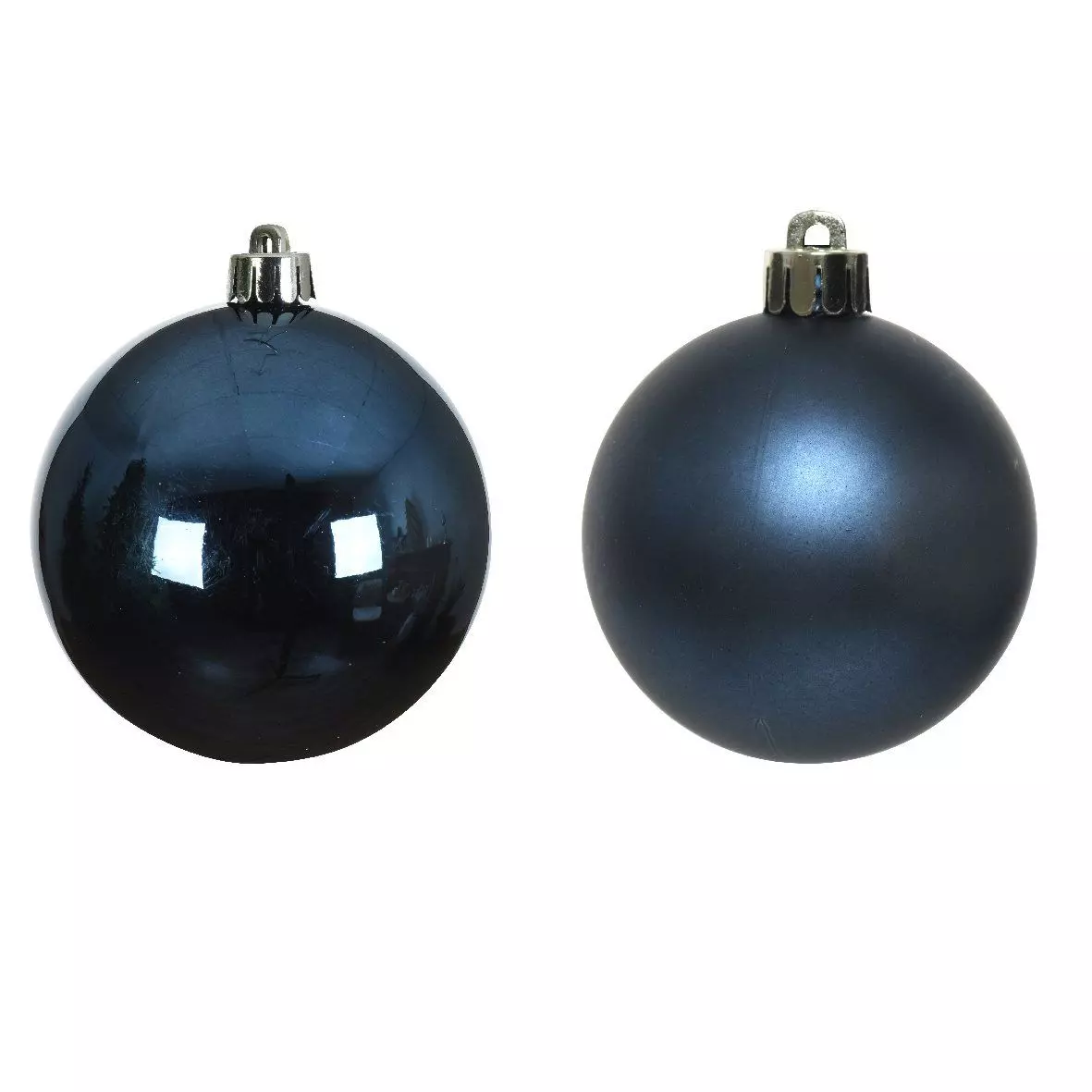 Lot de 6 boules de Noël (D80 mm) Alpine Bleu nuit